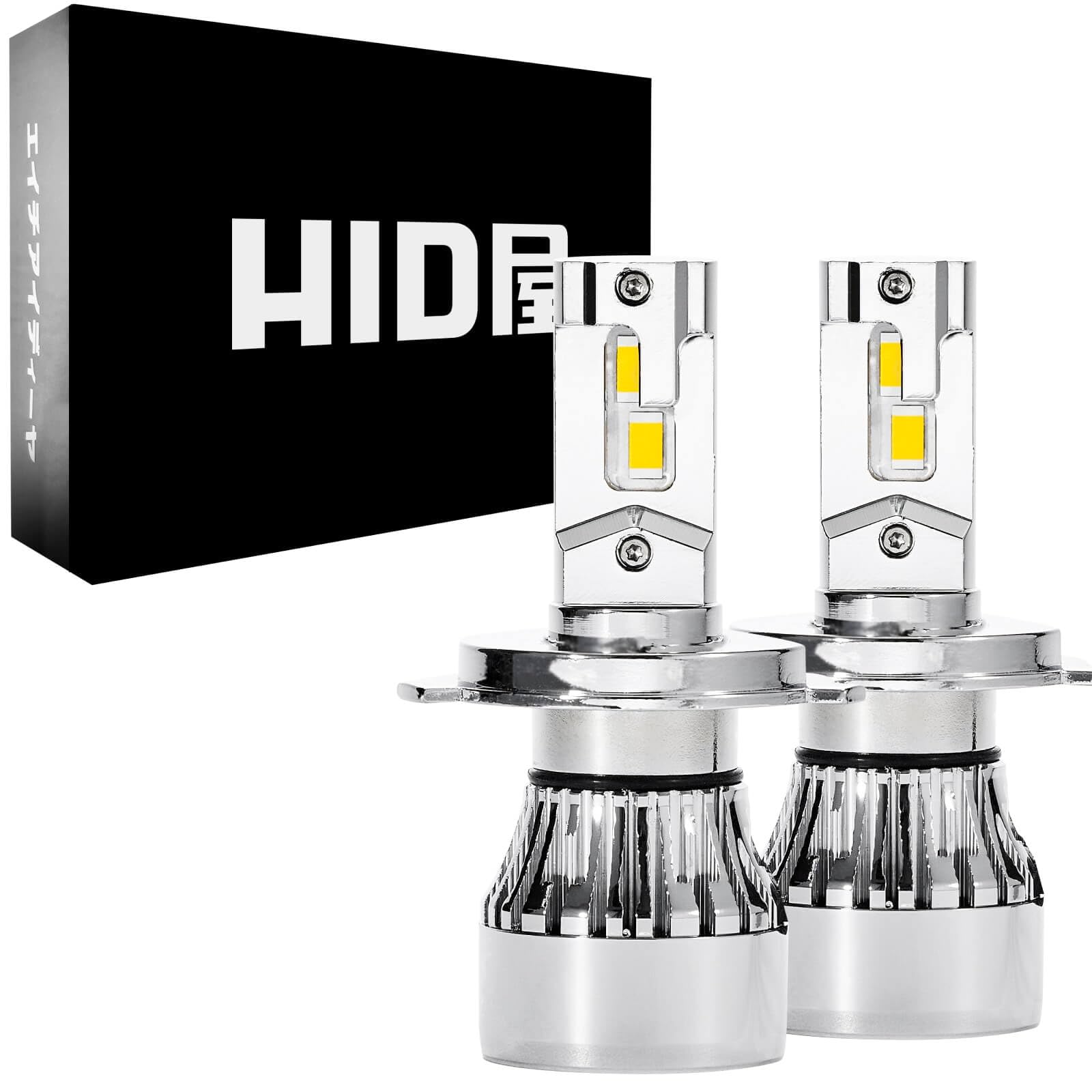 Amazon | HID屋 H4 LED ヘッドライト イエロー 爆光 車検対応